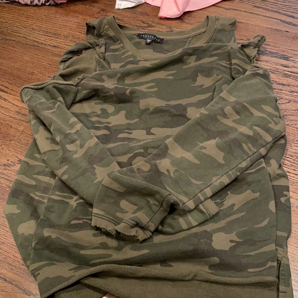 Sanctuary ripped shoulder top